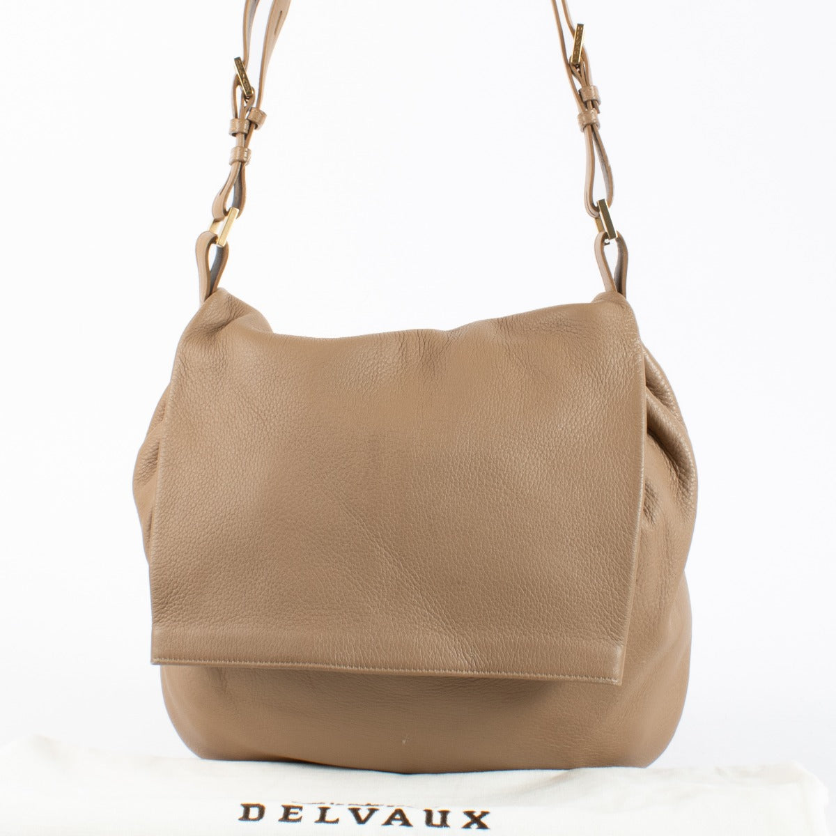 Authentic preloved Delvaux Beige Le Leon MM Bag on Labellov.com