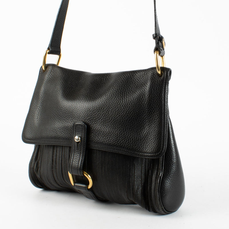 Authentic pre-loved Delvaux Black Toile De Cuir Fichou Crossbody on Labellov.com