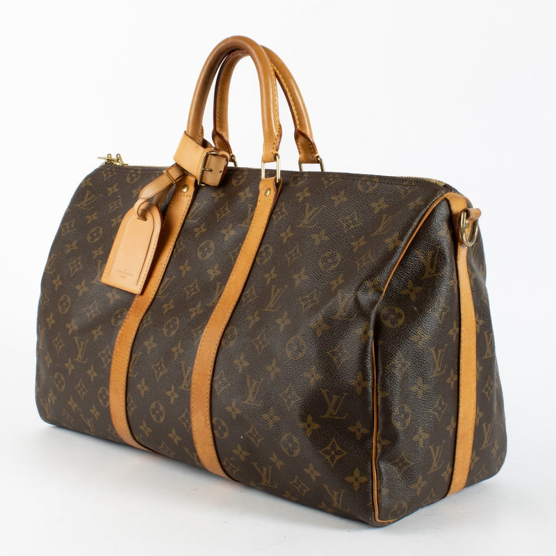 Authentic Second Hand Louis Vuitton Monogram Keepall Bandoulière 45 on Labellov.com