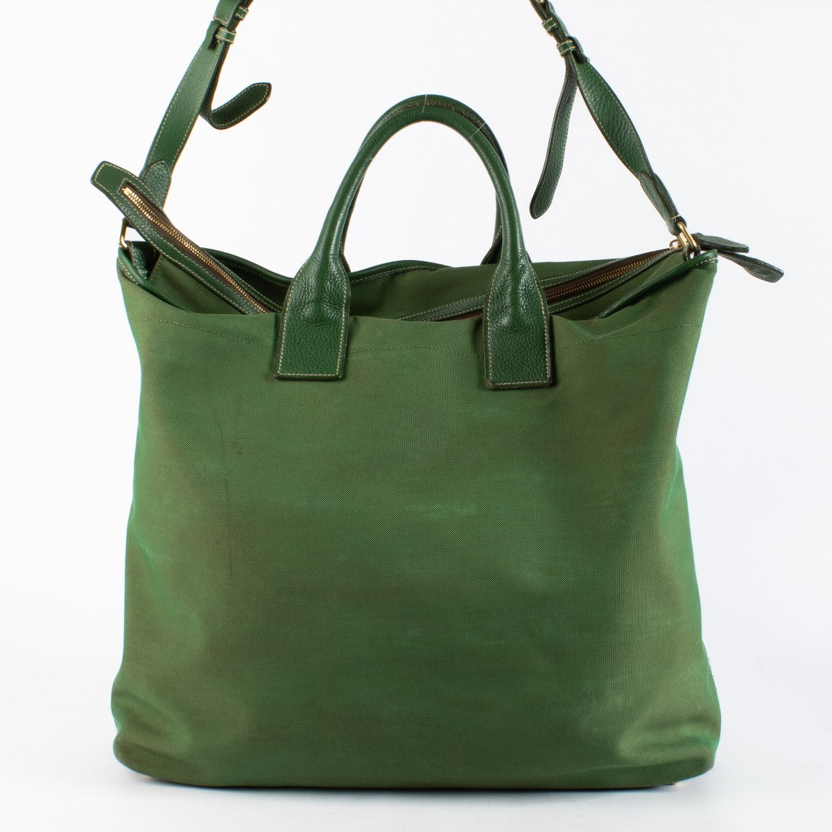 Prada Green Large Logo Jacquard Tote – Labellov