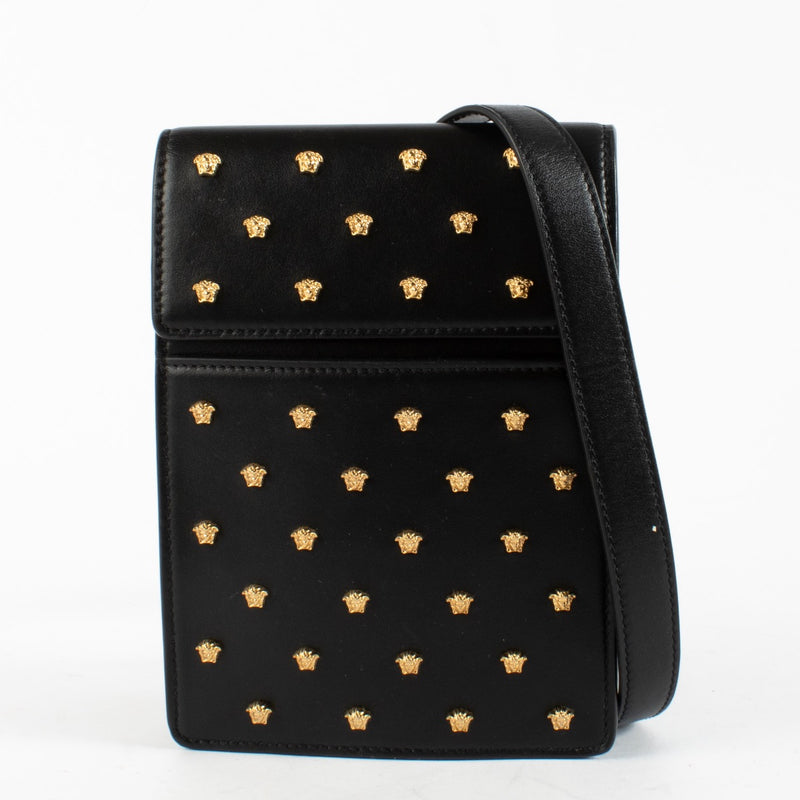 Authentic Second Hand Versace Black Medusa Studded Mini Bag on Labellov.com