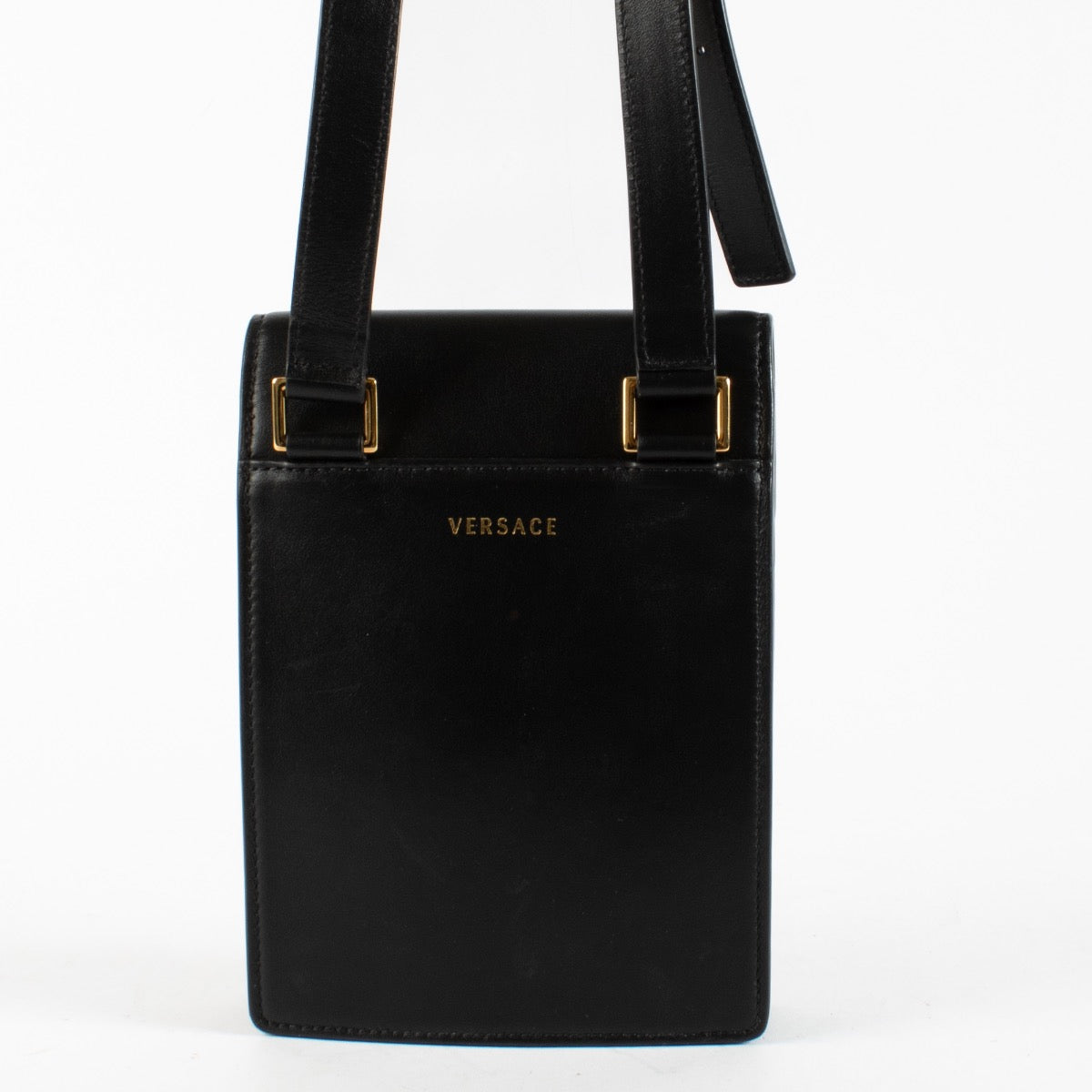 Authentic Second Hand Versace Black Medusa Studded Mini Bag on Labellov.com