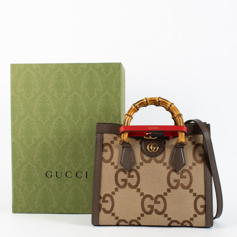Gucci Jumbo GG Canvas Diana Medium Bag