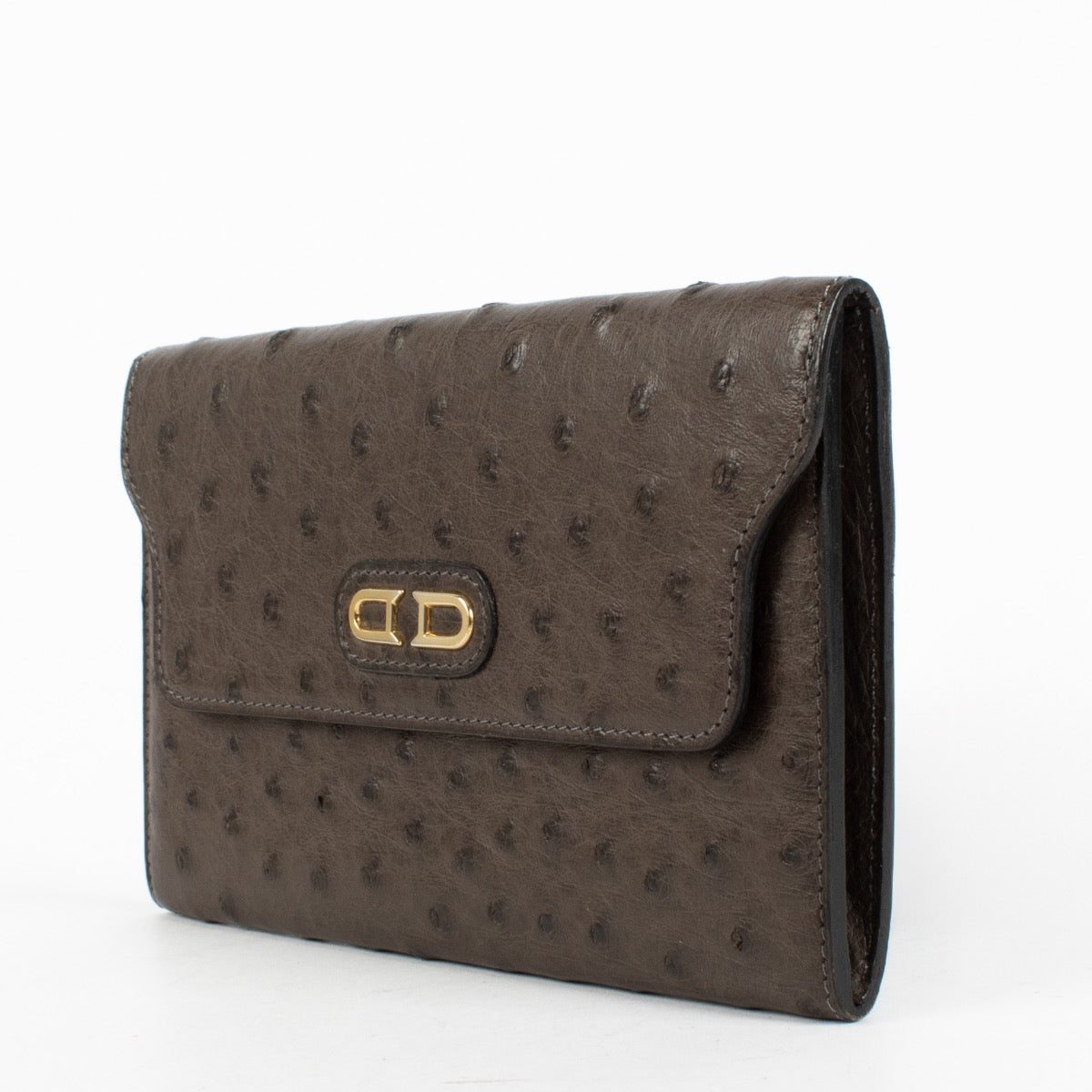 Authentic Preloved Delvaux Palissandre Ostrich Long Wallet on Labellov.com