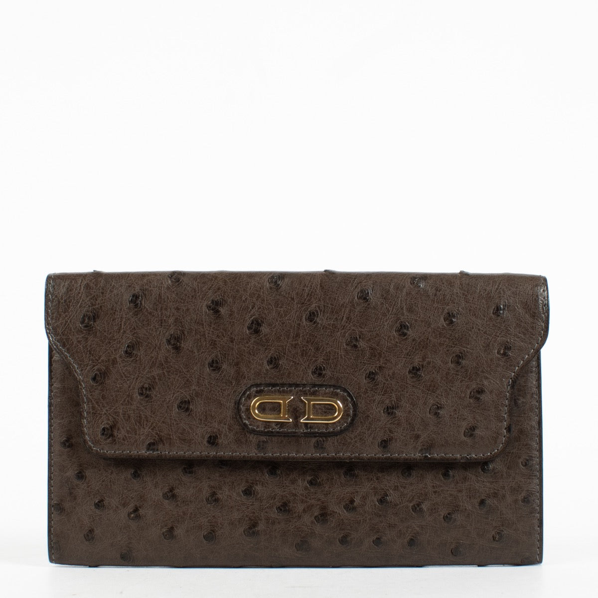 Authentic Preloved Delvaux Palissandre Ostrich Long Wallet on Labellov.com