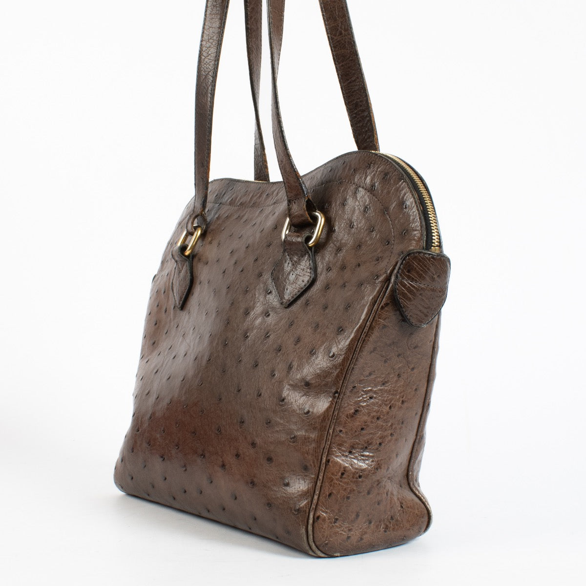 Authentic Second Hand Delvaux Palissandre Ostrich Cachette Bag on Labellov.com