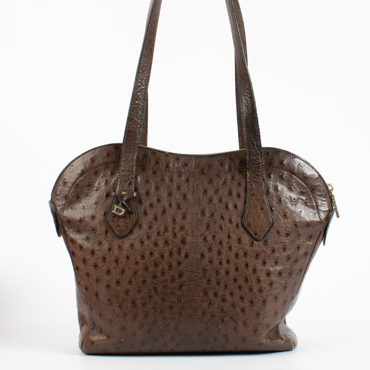 Authentic Second Hand Delvaux Palissandre Ostrich Cachette Bag on Labellov.com