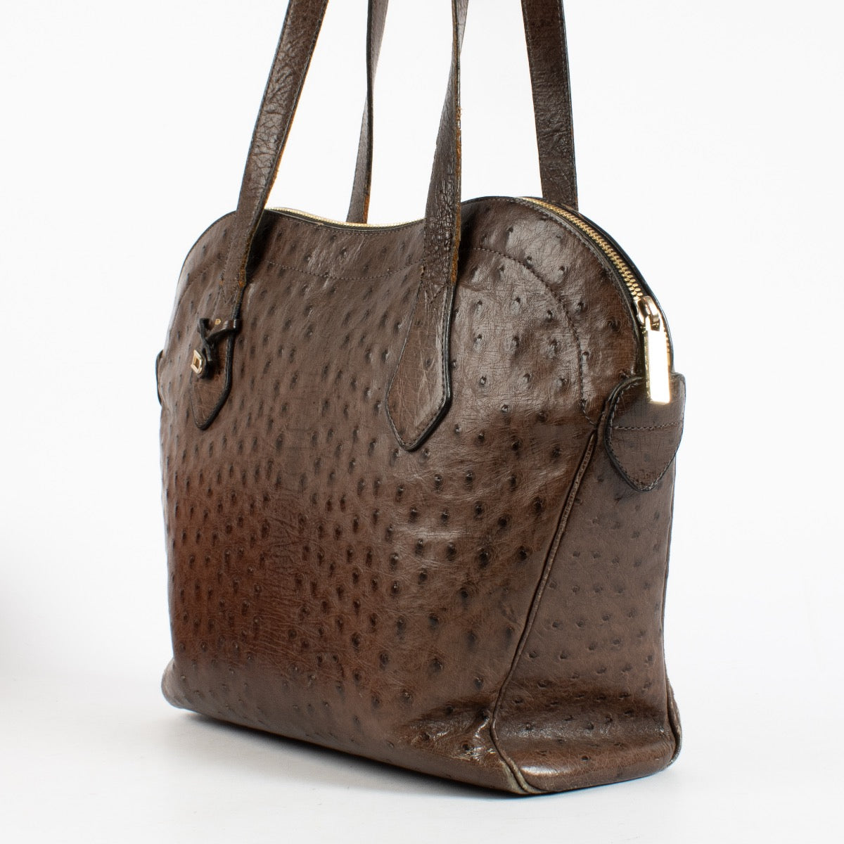 Authentic Second Hand Delvaux Palissandre Ostrich Cachette Bag on Labellov.com