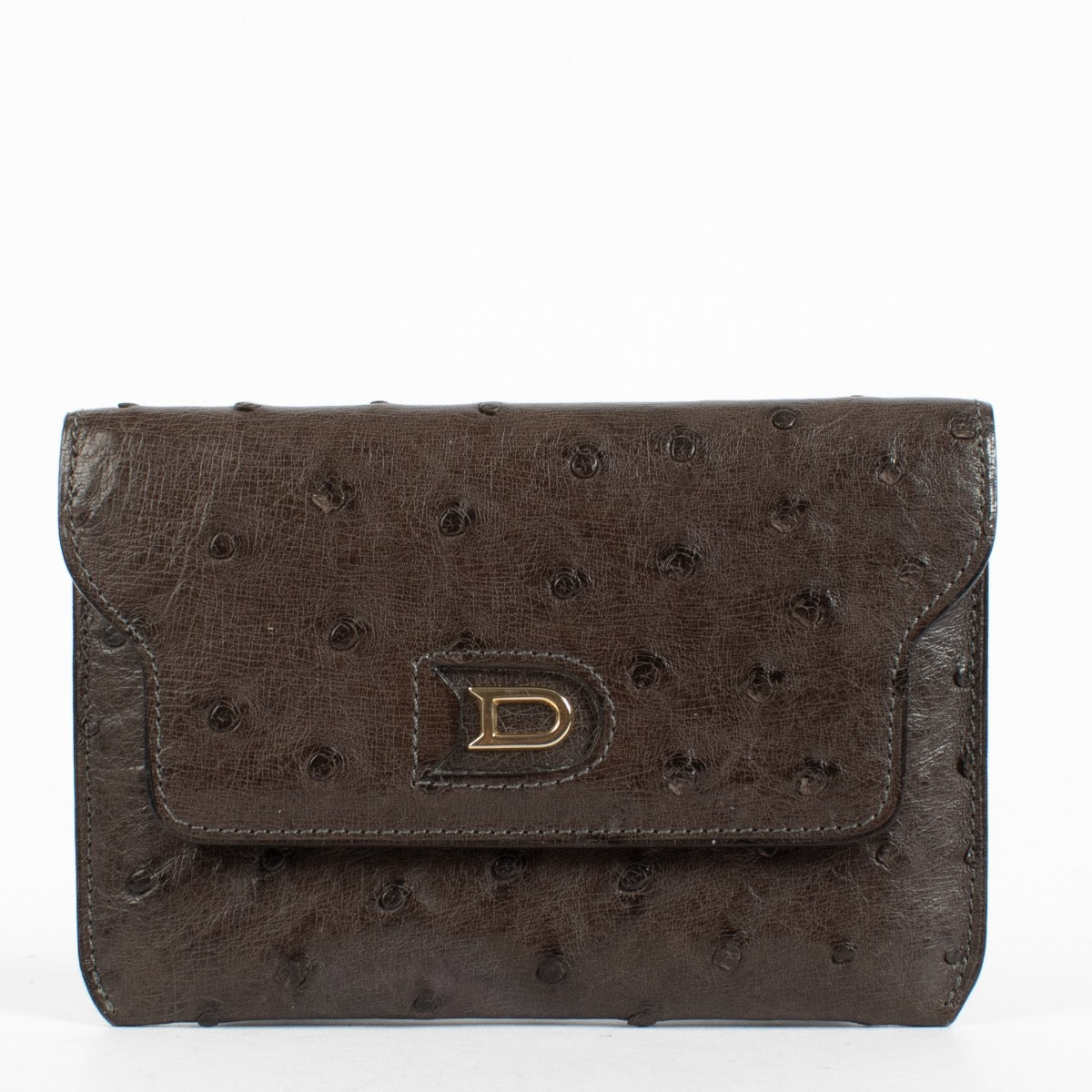Authentic Preloved Delvaux Palissandre Ostrich Diabolo Card Holder Wallet on Labellov.com