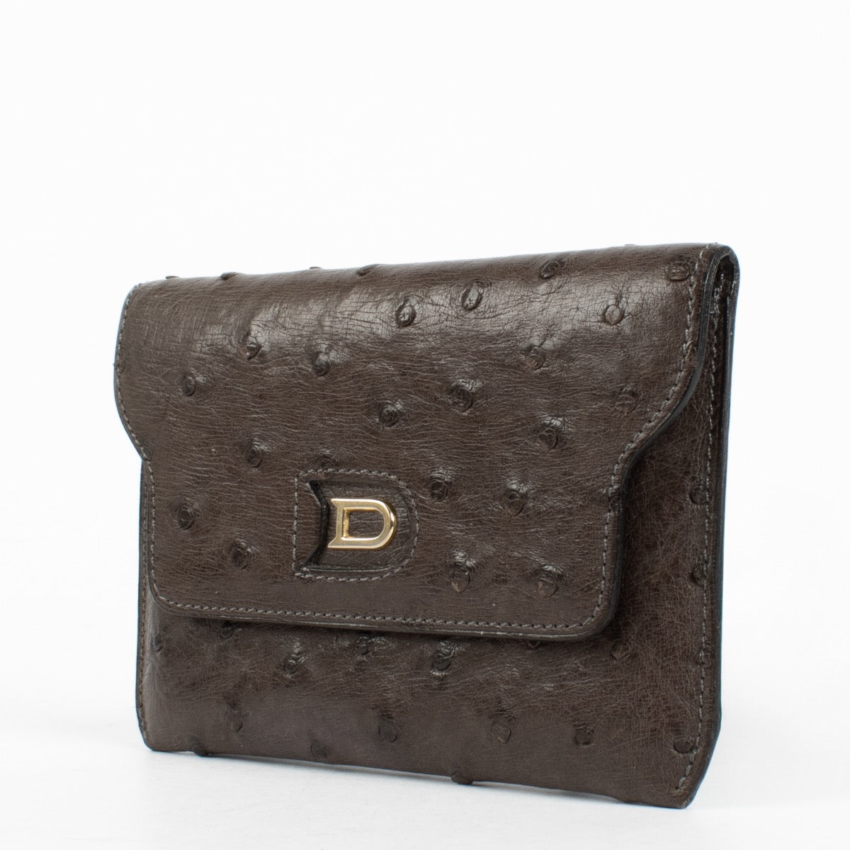 Authentic Preloved Delvaux Palissandre Ostrich Diabolo Card Holder Wallet on Labellov.com