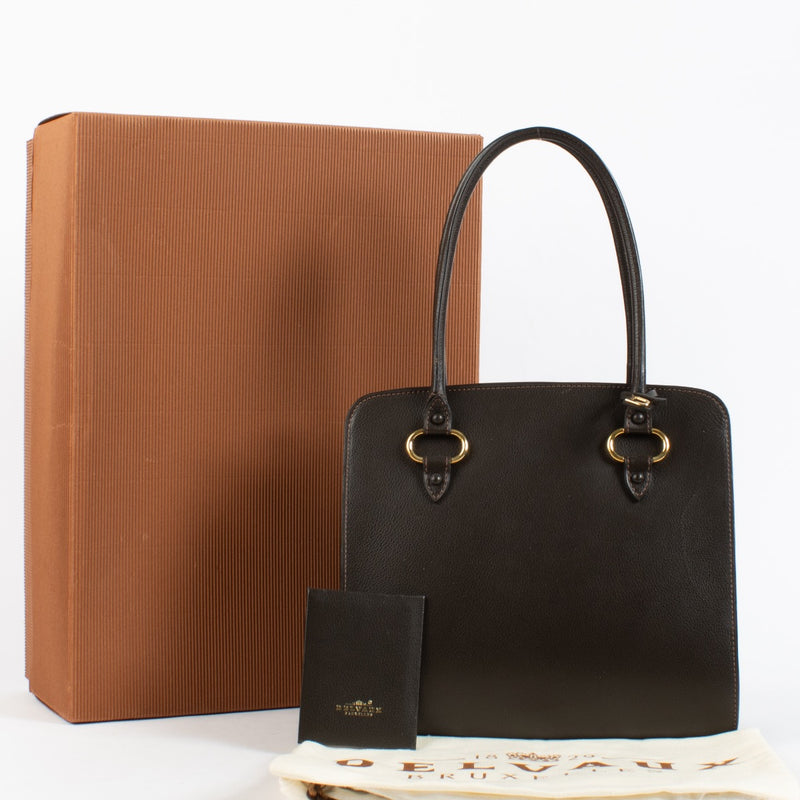 Authentic Second Hand Delvaux Café Jumping Sepia PM Shoulder Bag on Labellov.com