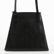 Delvaux Black Clé de Fa Shoulder Bag with gold buckle at Labellov.com