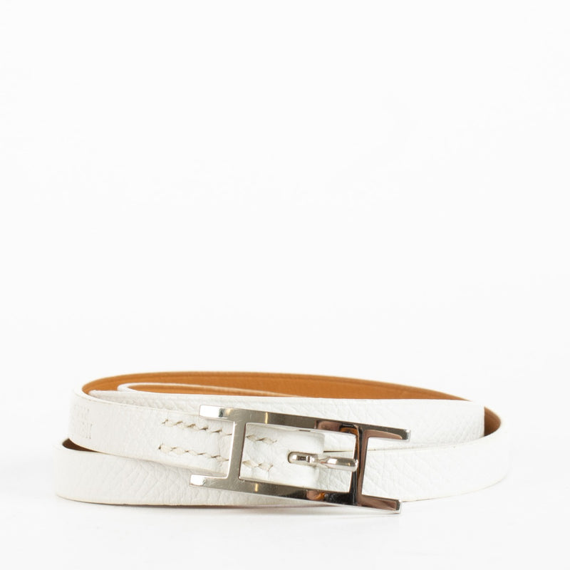 Authentic second-hand Hermès White Hapi 3 Bracelet - T1 on labellov.com