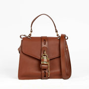 Authentic pre-loved Chloé Sepia Brown Medium Aby Day Lock Shoulder Bag on Labellov.com