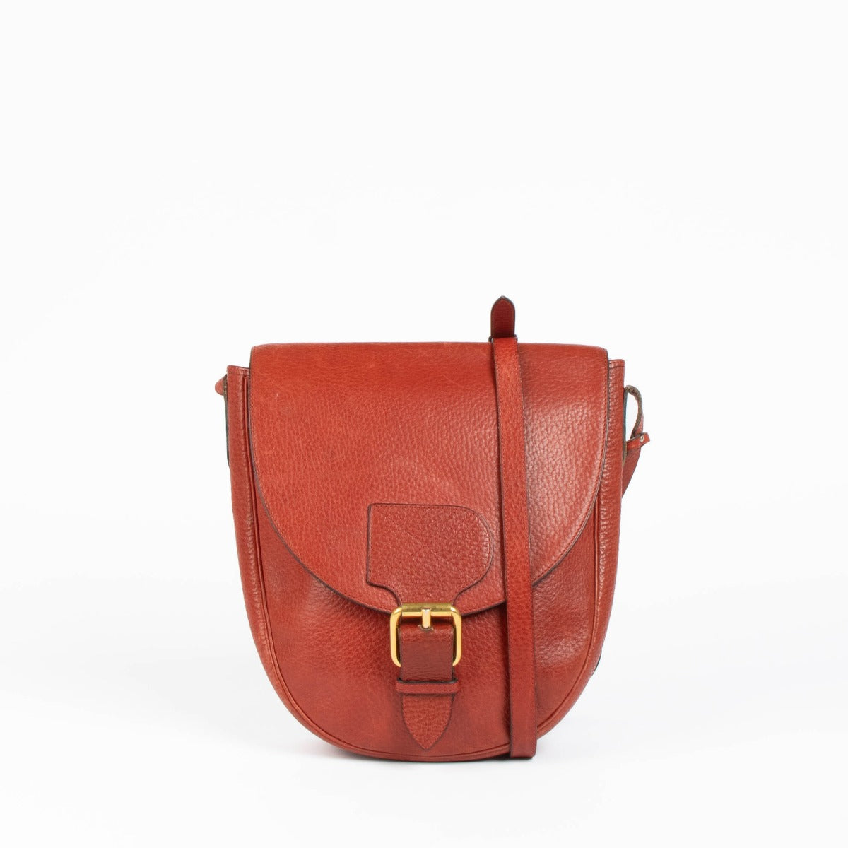 Sac bandoulière vintage Delvaux en cuir rouge
