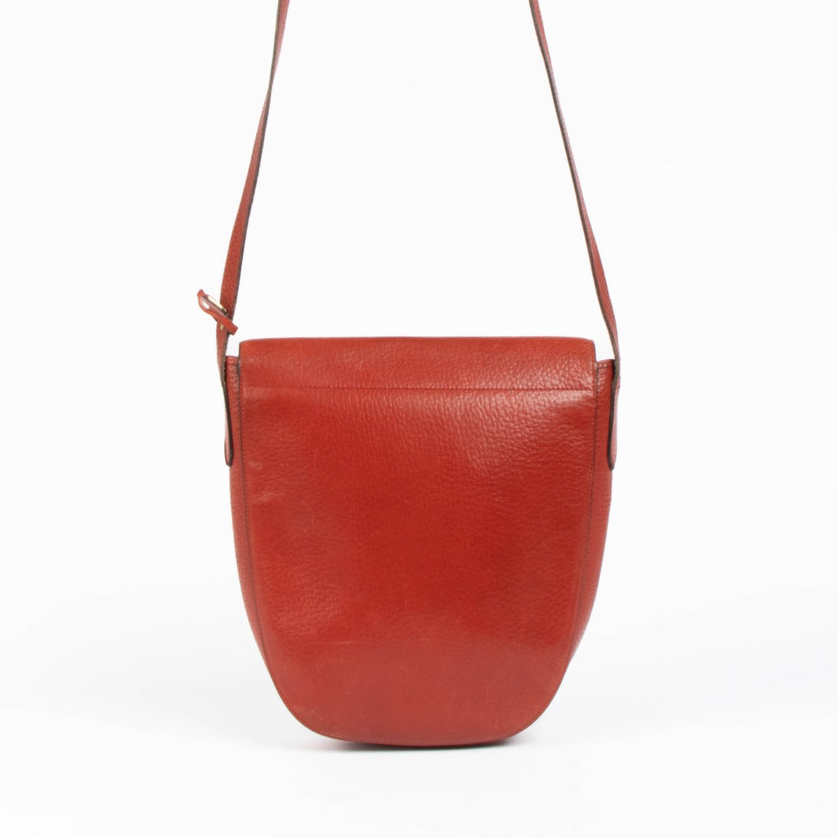 Sac bandoulière vintage Delvaux en cuir rouge
