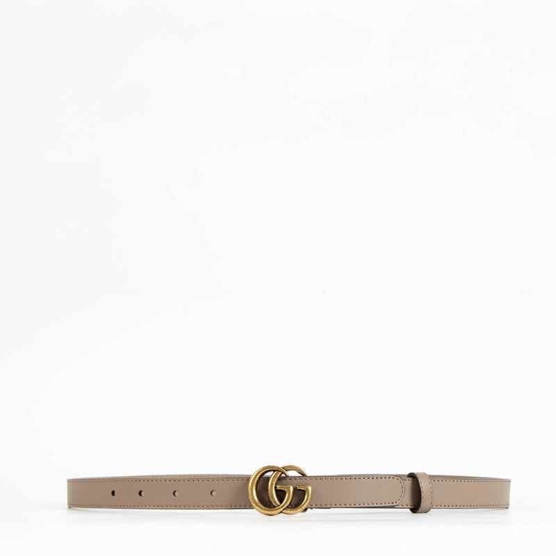 Shop the authentic Gucci Beige GG Marmont Slim Belt second hand on Labellov.com