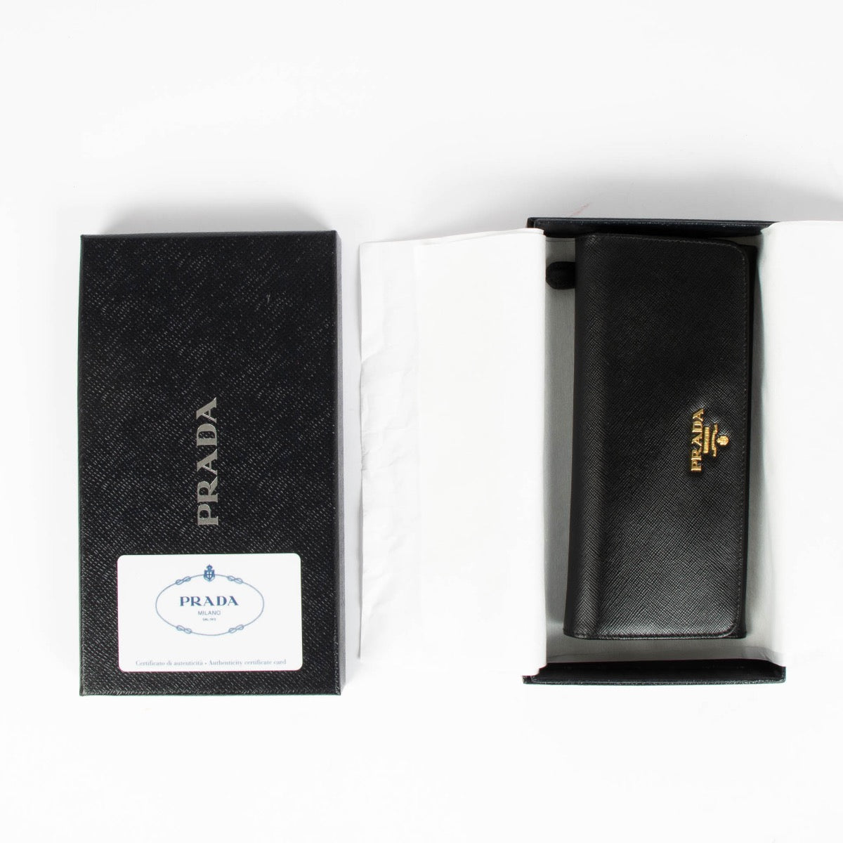 Shop Authentic Prada Black Saffiano Wallet on Labellov.com