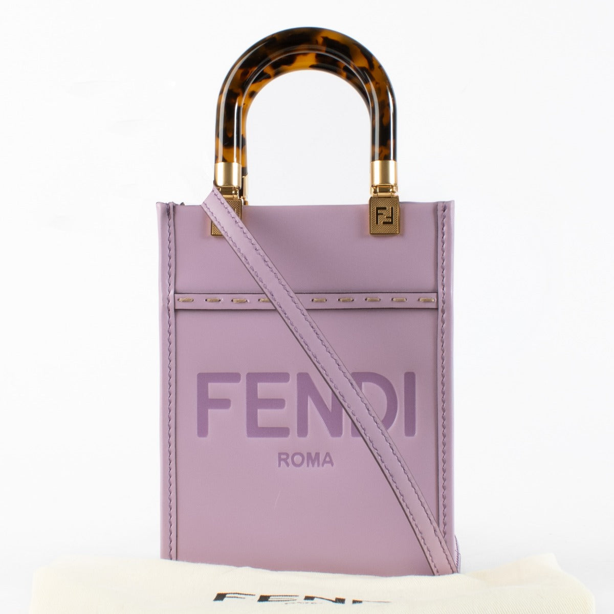 Authentic second-hand Fendi Purple Mini Sunshine Top handle on labellov.com