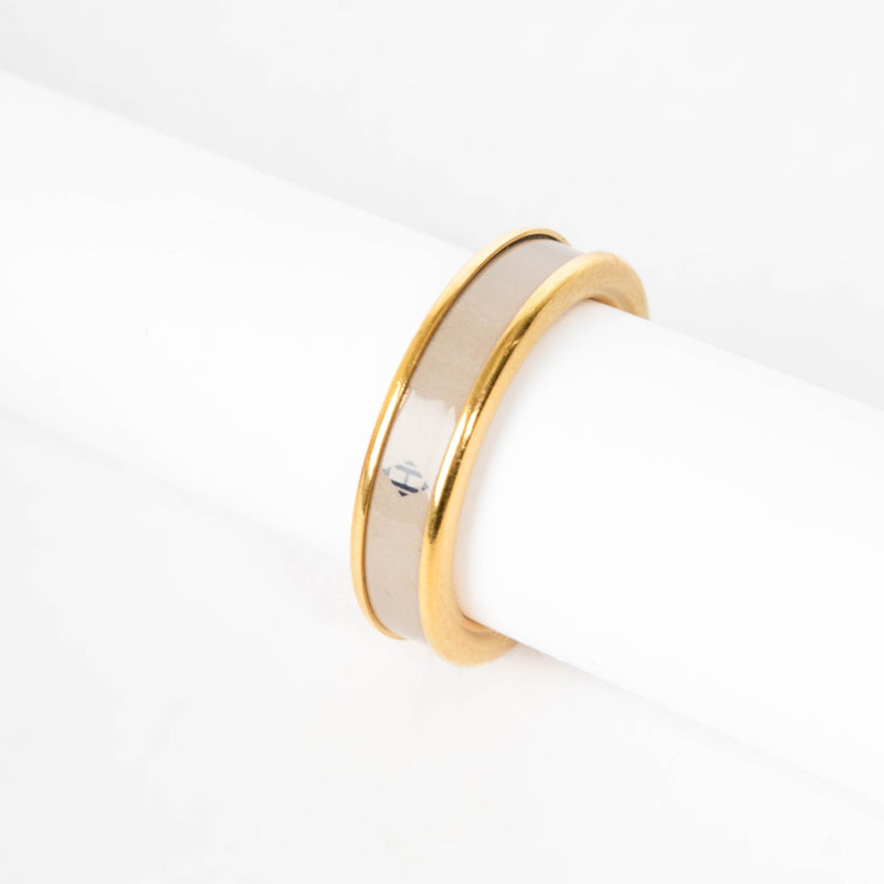 Authentic pre-loved Hermès Marron Glace Uni Small Ring - Size 59 on Labellov.com