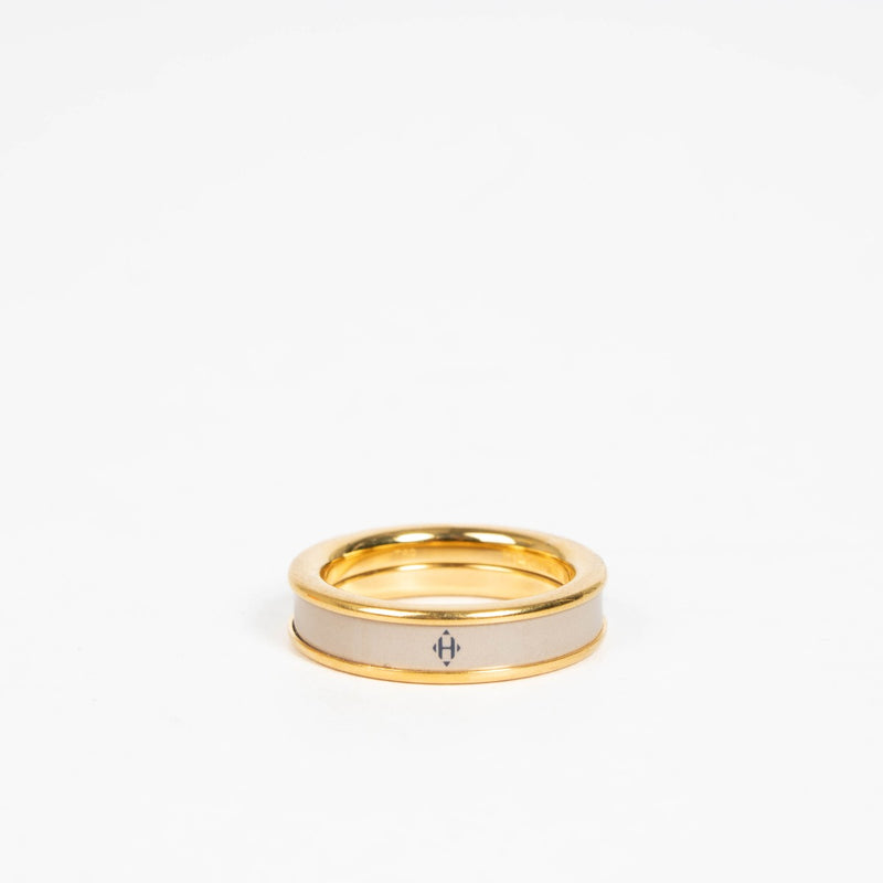 Authentic pre-loved Hermès Marron Glace Uni Small Ring - Size 59 on Labellov.com