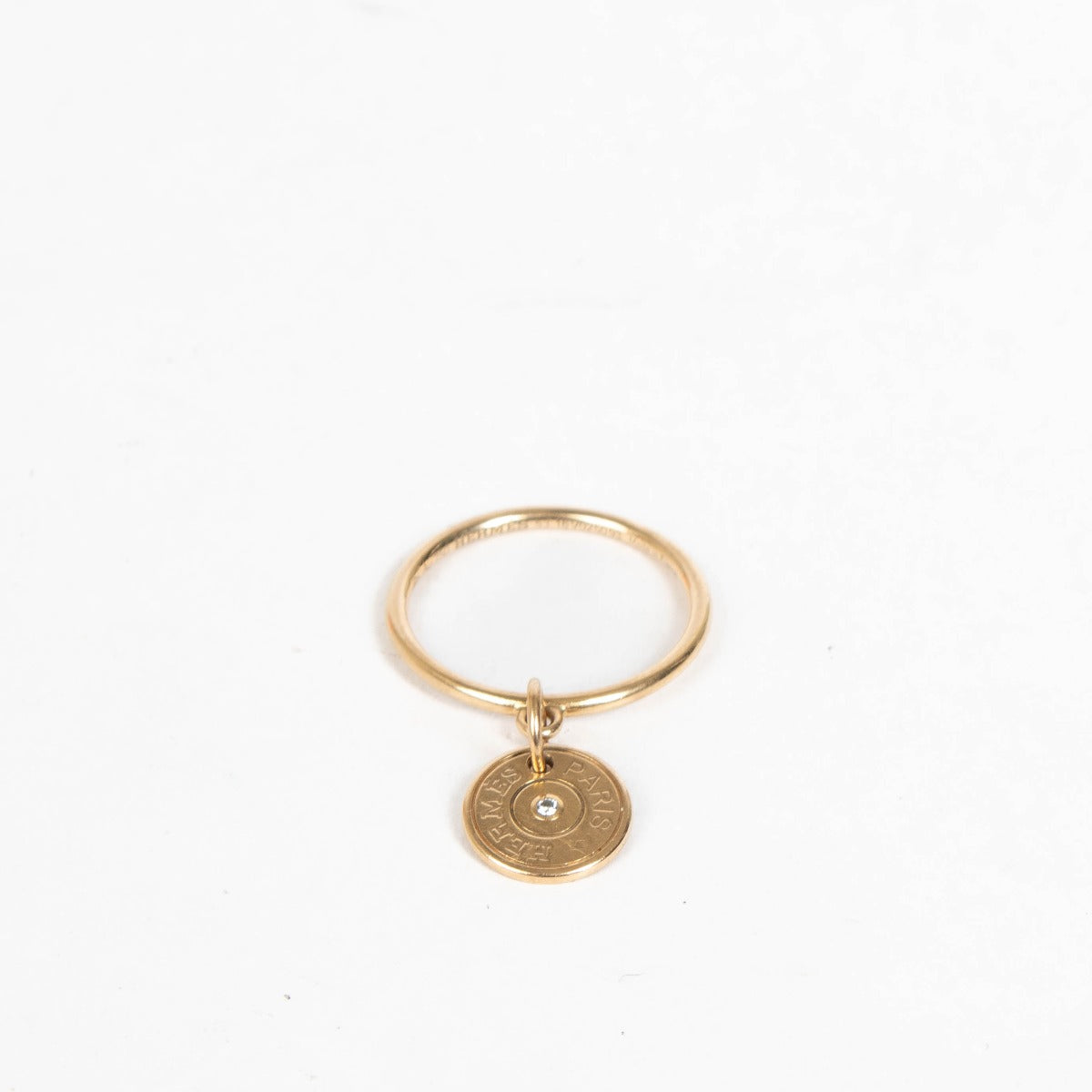 Authentic pre-loved Hermès Rose Gold Gambade Ring - Size 53 on Labellov.com