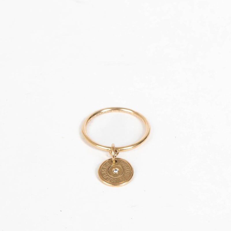 Authentic pre-loved Hermès Rose Gold Gambade Ring - Size 53 on Labellov.com