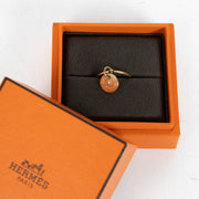 Authentic pre-loved Hermès Rose Gold Gambade Ring - Size 53 on Labellov.com