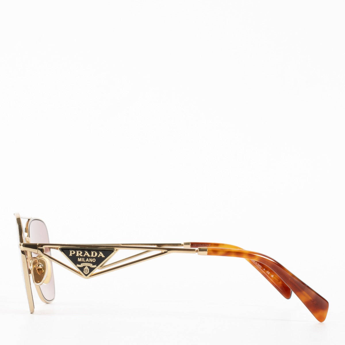 Prada PR A50S Gold Geometric Sunglasses at Labellov.com.