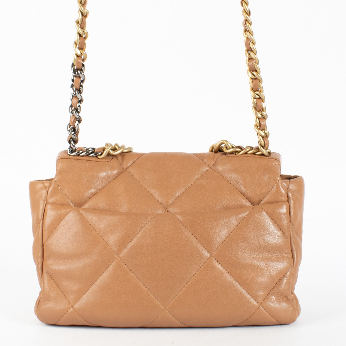 Authentic second-hand Chanel Dark Beige Large Chanel 19 Bag on labellov.com