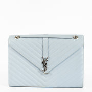 Authentic second-hand Saint Laurent Baby Blue Large Envelope Bag on Labellov.com