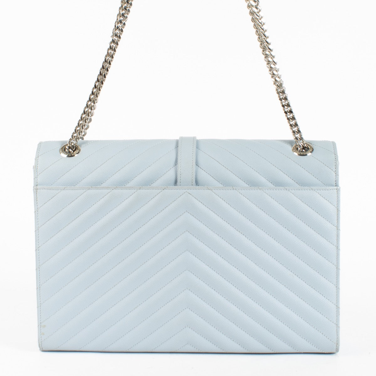 Authentic second-hand Saint Laurent Baby Blue Large Envelope Bag on Labellov.com