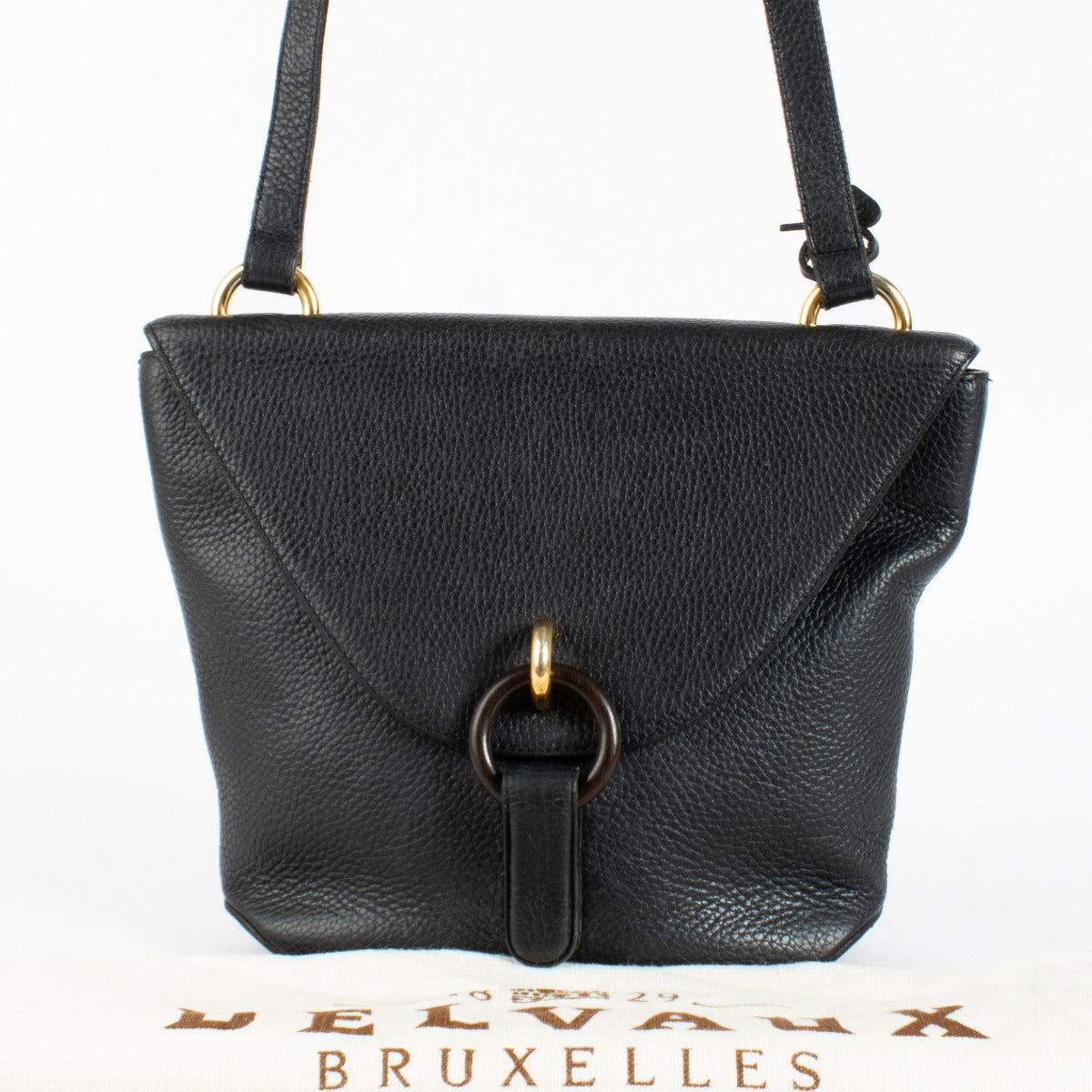 Authentic pre-loved Delvaux Navy Blue Mimosa Bag on Labellov.com