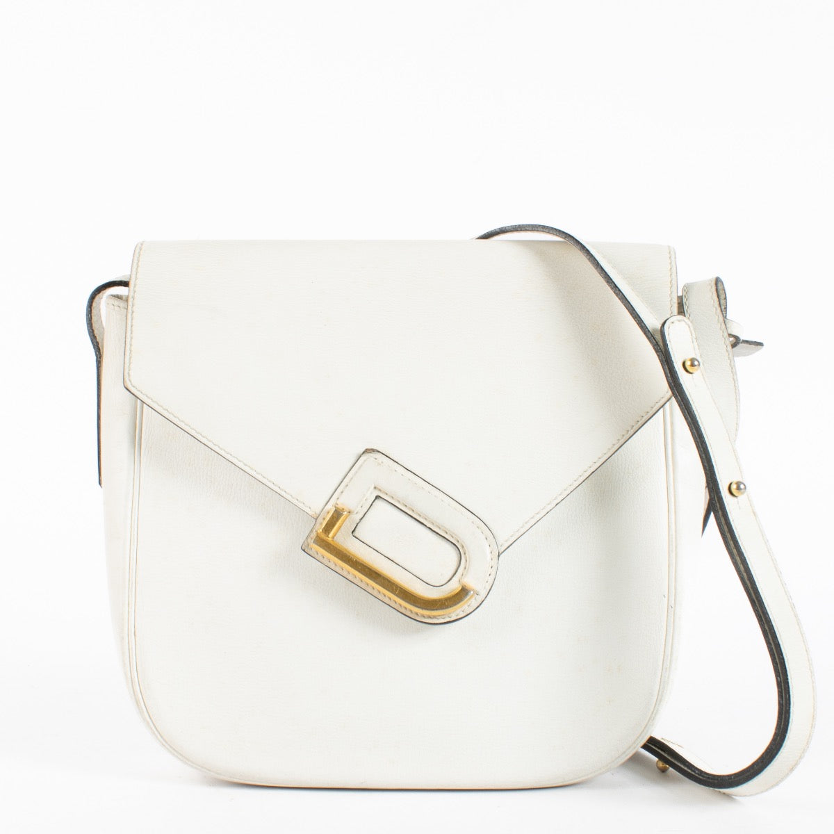 authentic preloved Delvaux White Orphé Crossbody on Labellov.com