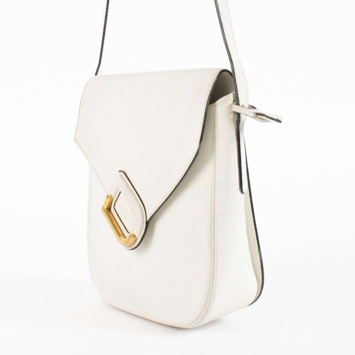 authentic preloved Delvaux White Orphé Crossbody on Labellov.com