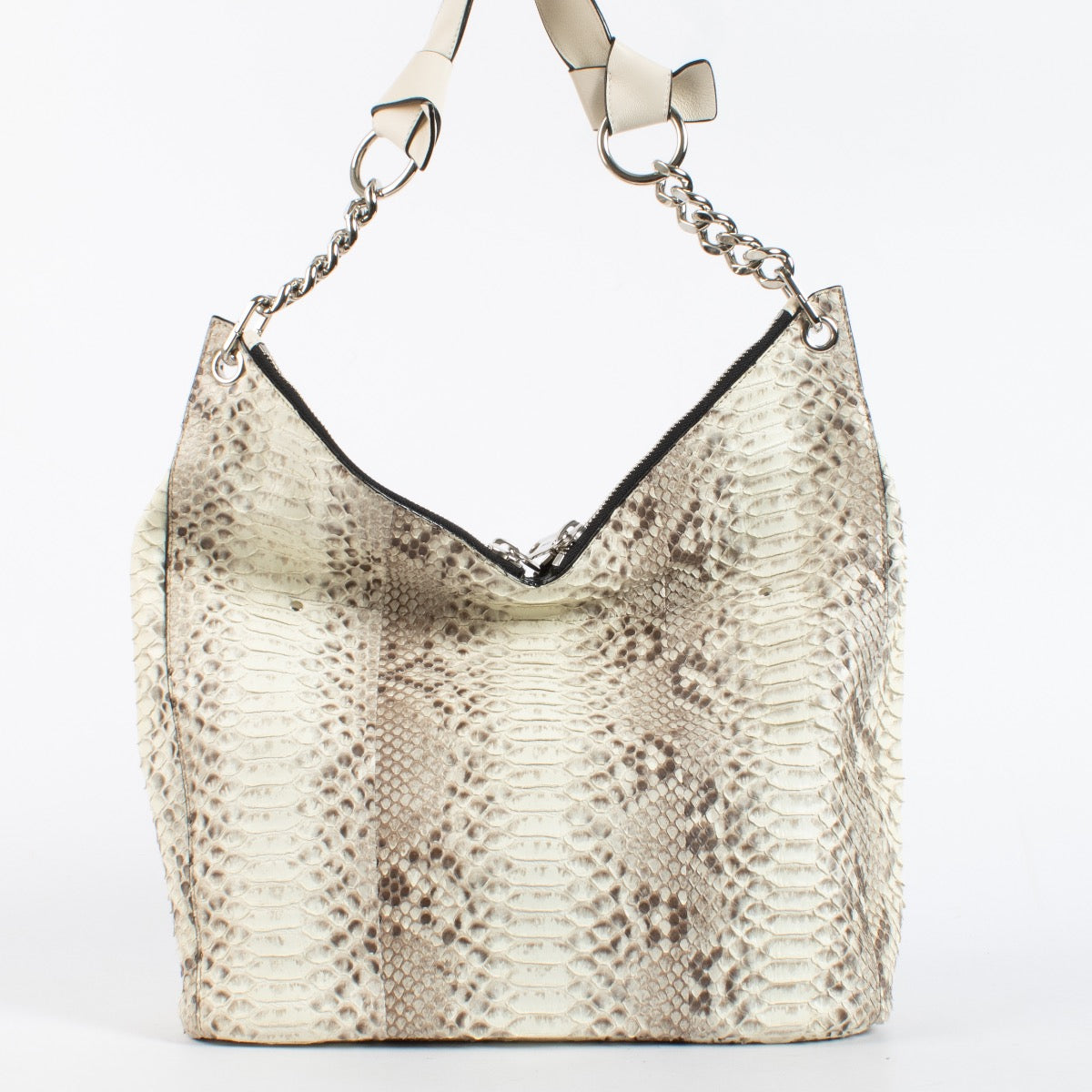 Authentic Preloved Jimmy Choo Grey Snakeskin Shoulder bag on labellov.com