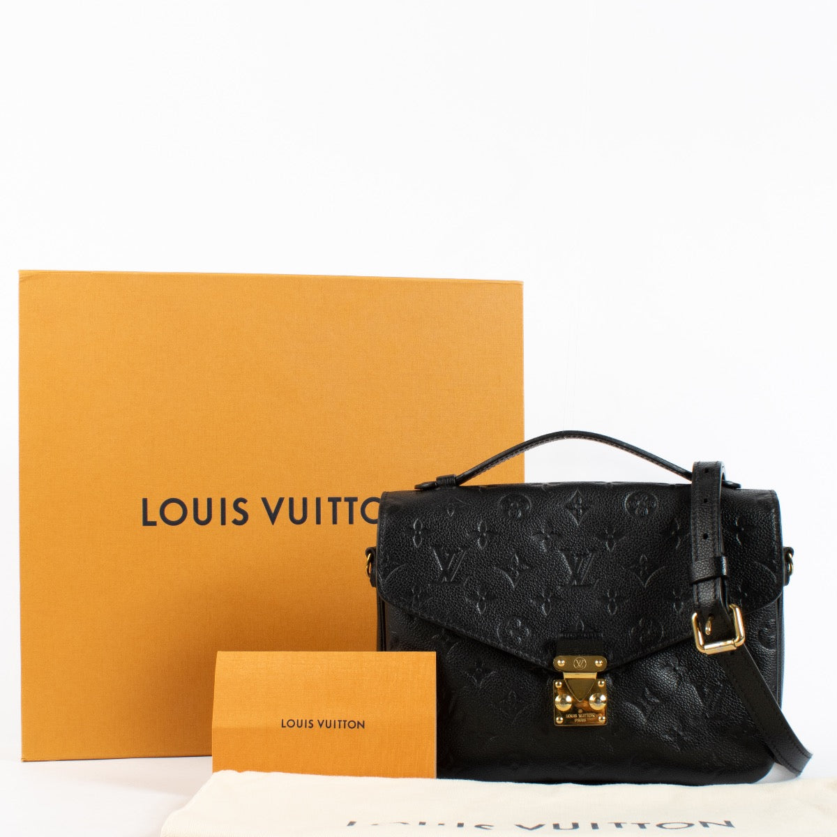 Louis Vuitton Black Monogram Empreinte Pochette Metis