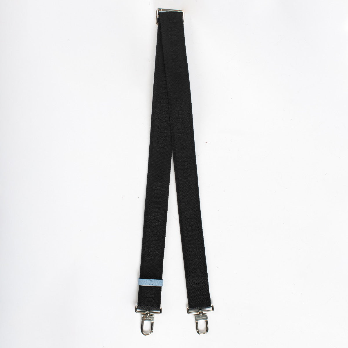 Authentic preloved Louis Vuitton Black Sky Blue Nylon Alpha Messenger Strap on Labellov.com