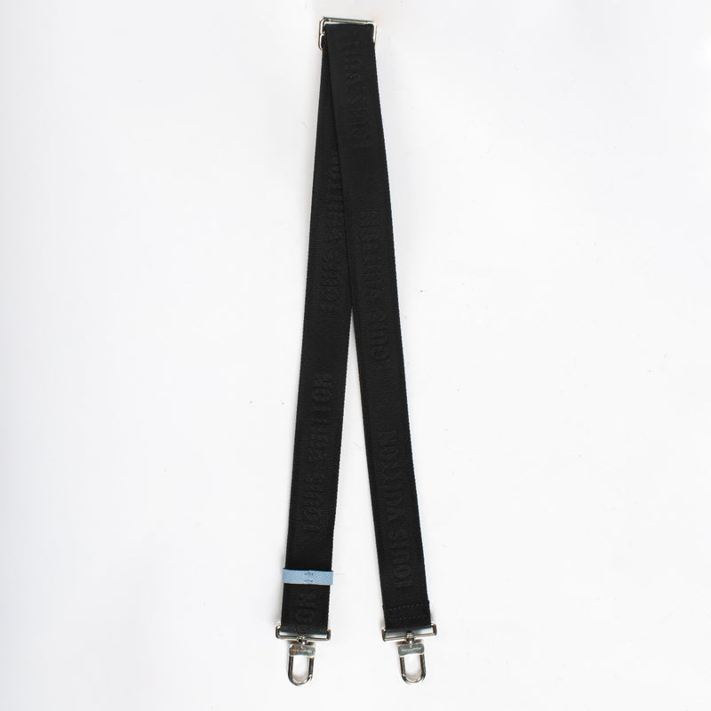 Authentic preloved Louis Vuitton Black Sky Blue Nylon Alpha Messenger Strap on Labellov.com