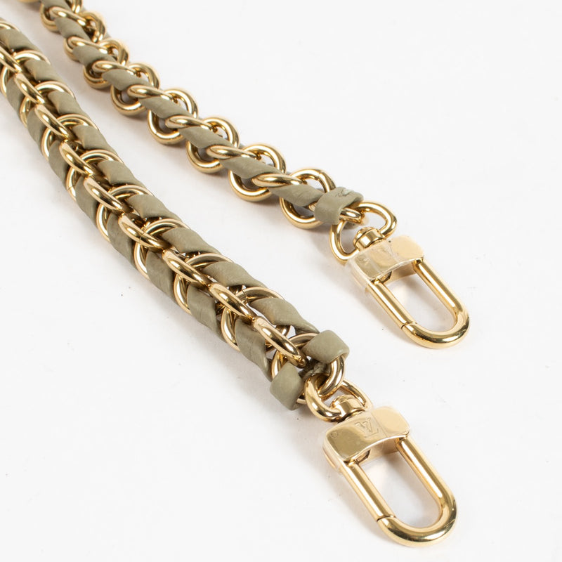 Authentic Second Hand Louis Vuitton Gold and Grey Chain in as new condition with stickers on Labellov.com