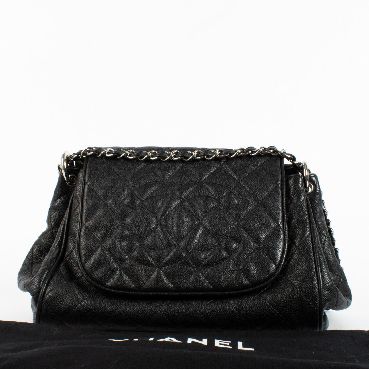 Chanel Black Caviar Timeless CC Accordion Bag