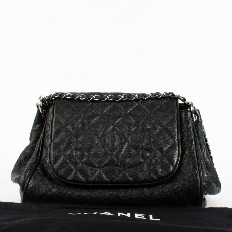 Chanel Black Caviar Timeless CC Accordion Bag