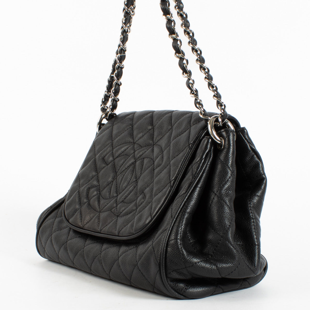 Chanel Black Caviar Timeless CC Accordion Bag