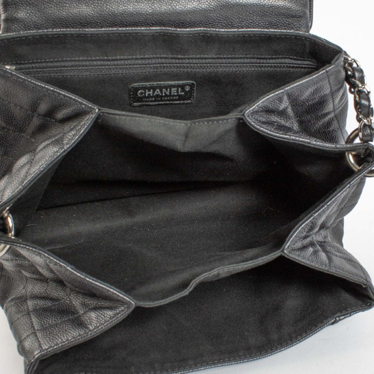 Chanel Black Caviar Timeless CC Accordion Bag