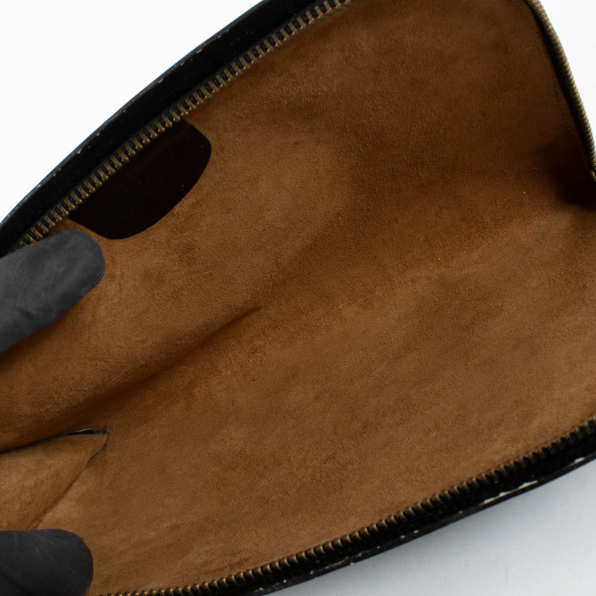 Pochette Delvaux Vintage en Cuir Verni Noir