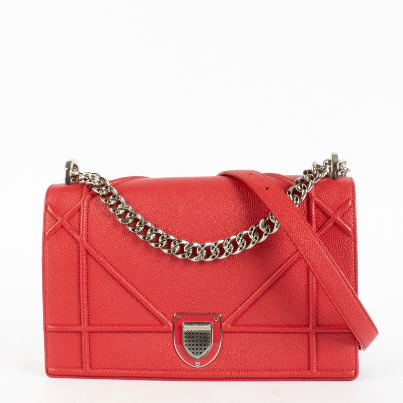 Authentic Second Hand Christian Dior Red Medium Diorama Bag on Labellov.com