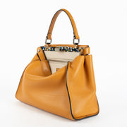Authentic Second Hand Fendi Ginger Latte Granite Medium Peekaboo Bag on Labellov.com