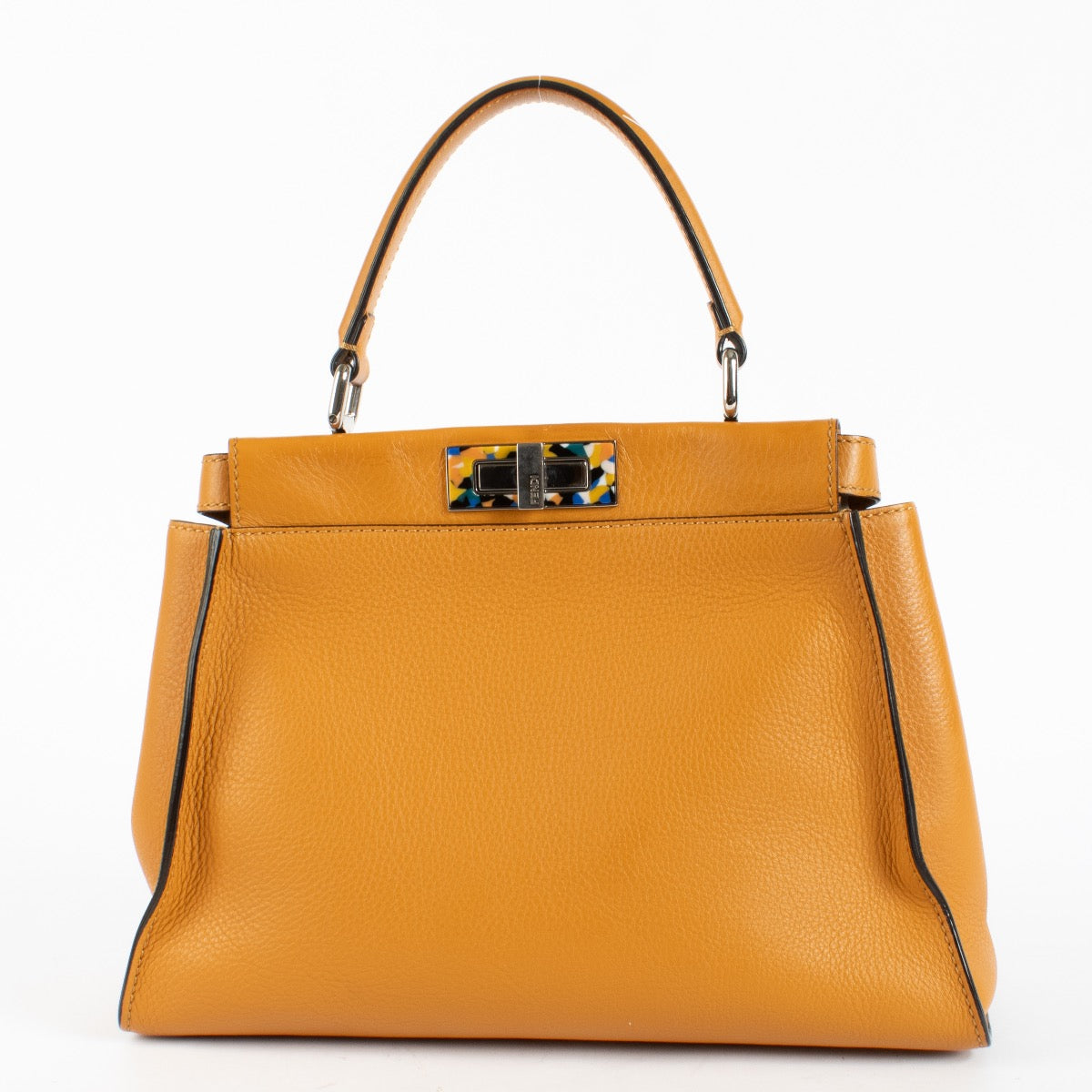 Authentic Second Hand Fendi Ginger Latte Granite Medium Peekaboo Bag on Labellov.com