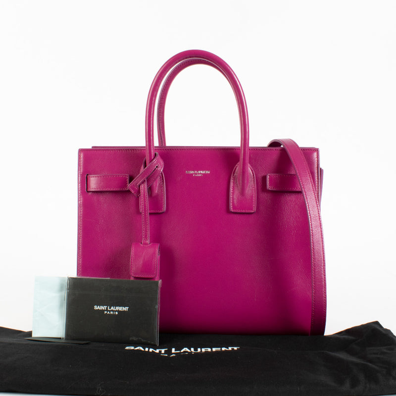Saint Laurent Fuchsia Baby Sac de Jour Bag