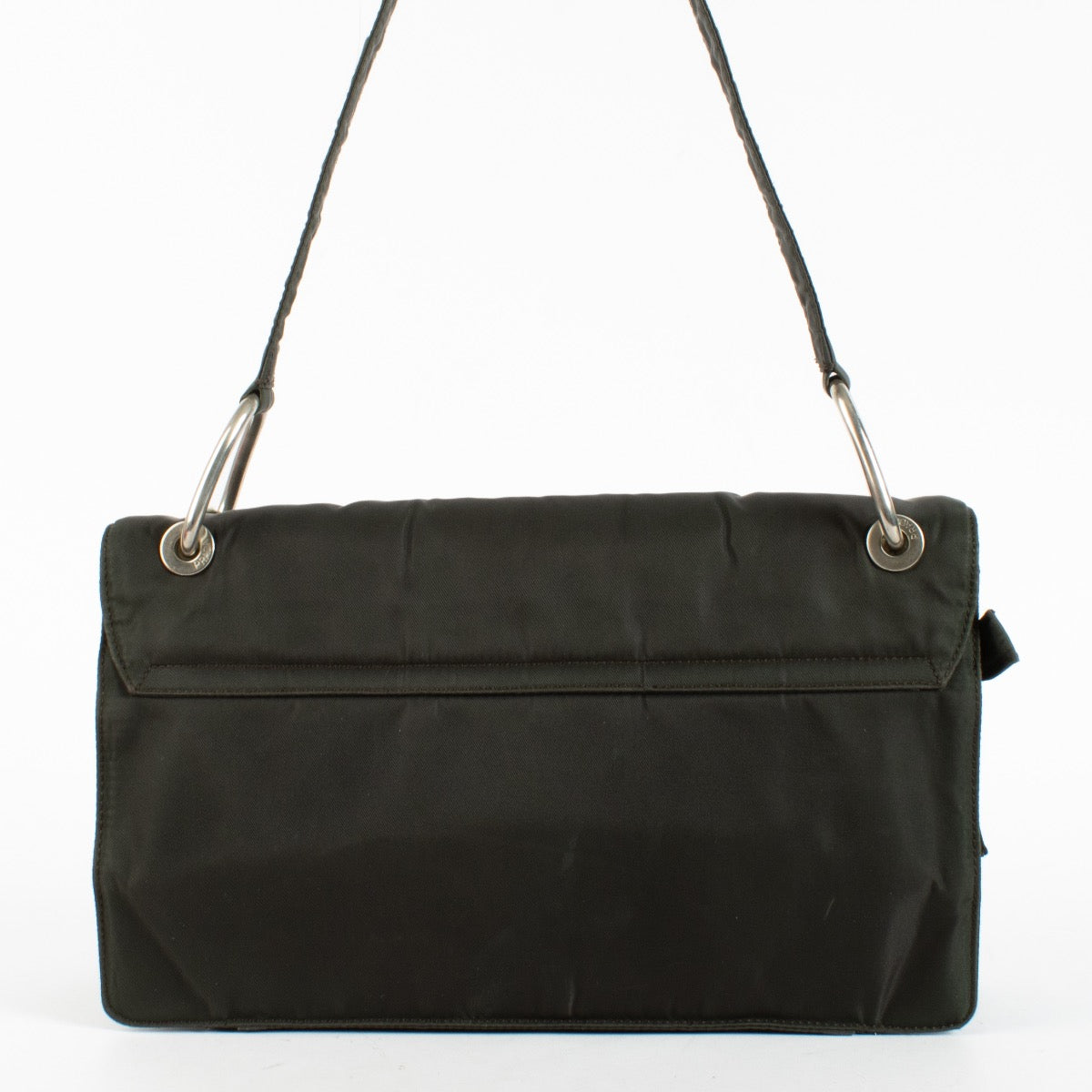Authentic Second Hand Prada Green Tessuto Nylon Shoulder Bag on Labellov.com